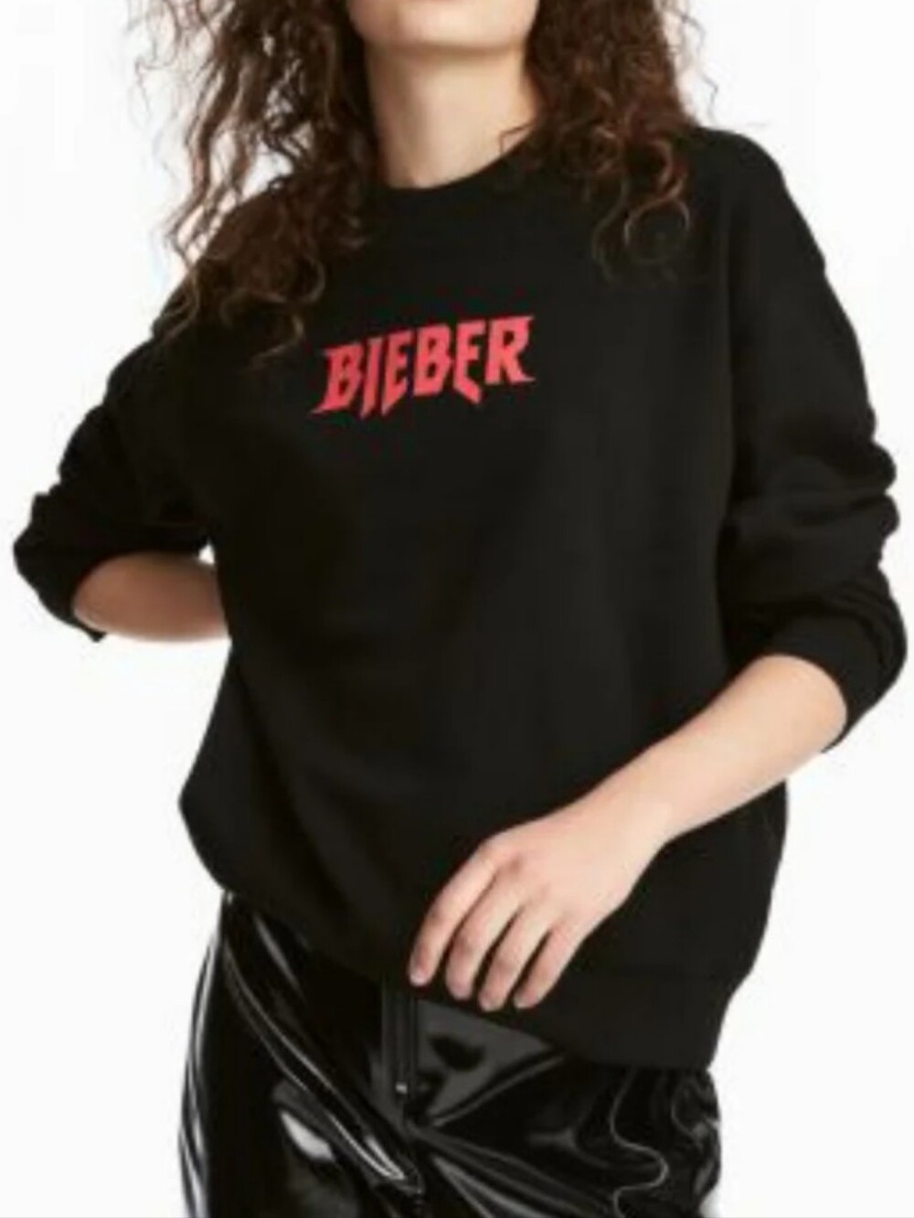 Divided By H&M Justin Bieber Purpose Tour Black Crewneck Sweater Size Small